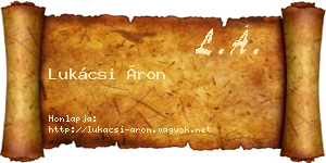 Lukácsi Áron névjegykártya
