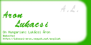 aron lukacsi business card